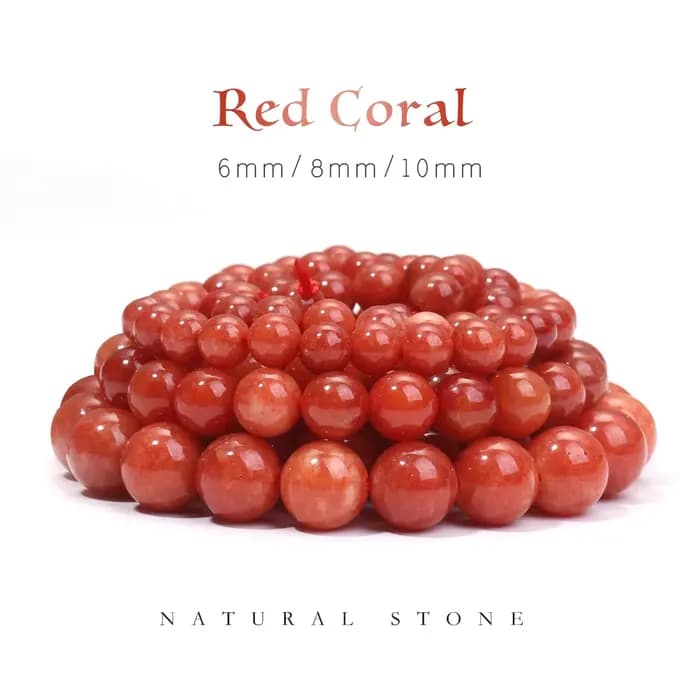 Perles rondes en pierre série rouge, perles d'espacement amples pour la fabrication de bijoux, breloques, bracelets, colliers, boucles d'oreilles, accessoires 4 6 8 10mm