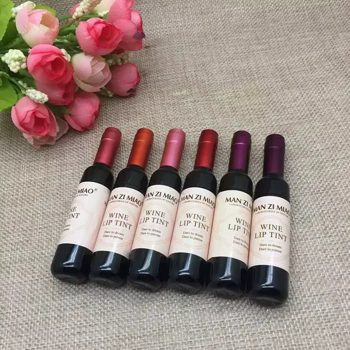 Rouge à lèvres longue durée imperméable en forme de bouteille de vin pour femme