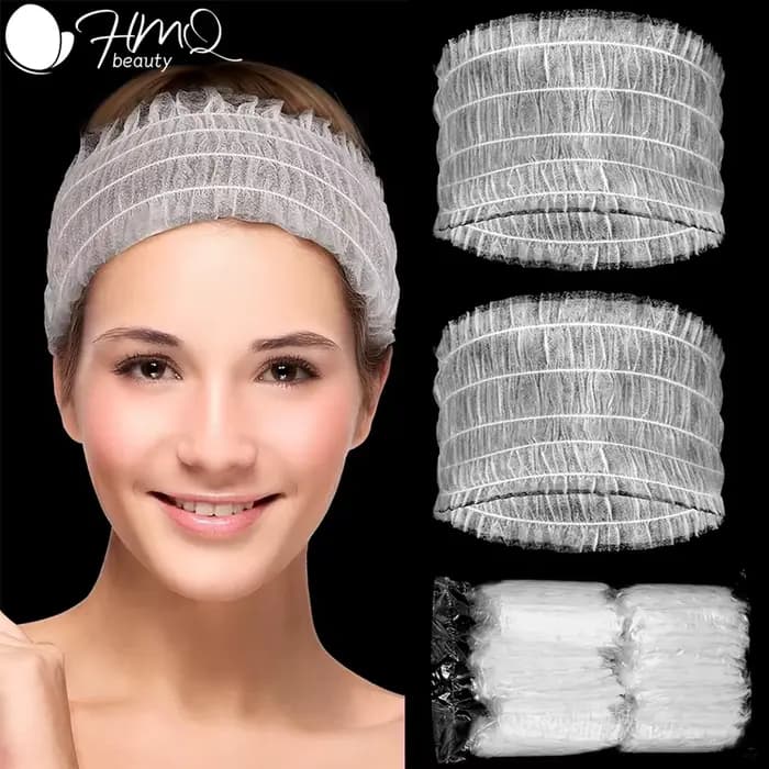 100/50/20 pièces bandeau de cheveux du visage jetable Non-tissé bandeaux de Spa élastique bandeau du visage outil de soins de la peau fournitures de Salon de beauté