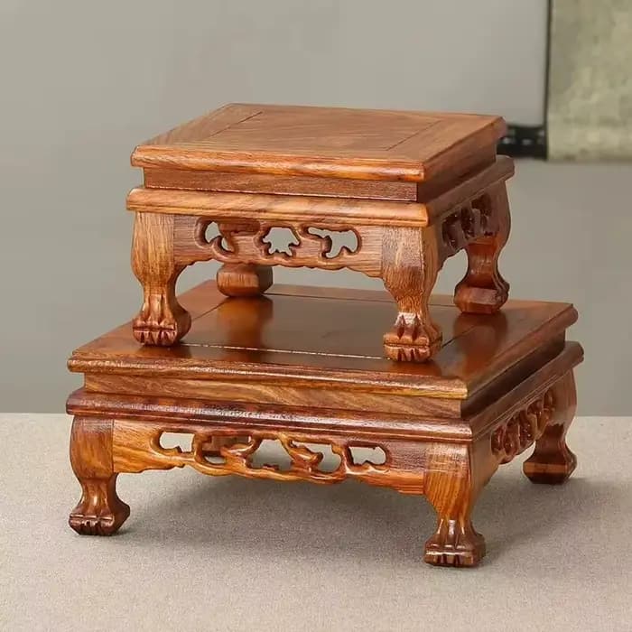Socle de présentation solide en bois pour figurines, vases, bonsaïs, décoration de la maison et de mariage