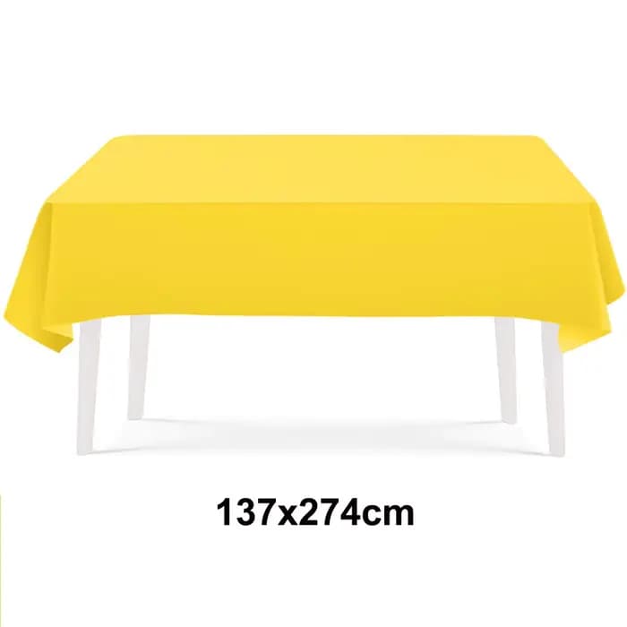 Nappe rectangulaire de couleur unie, bleu, rose, blanc, rouge, jaune, fête d'anniversaire, mariage, réception-cadeau pour bébé, fournitures de fête de vacances