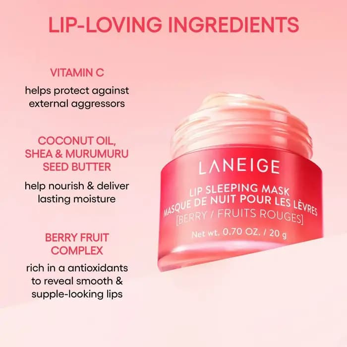 Masque de nuit pour les lèvres Laneige 20g