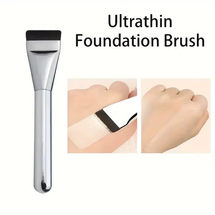 Brosse de fond de teint ovale en poils de Nylon Ultra-fins et hypoallergéniques