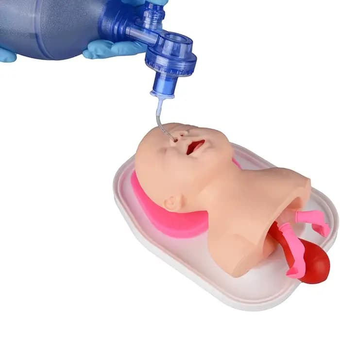 Mannequin de formation à l'intubation endotrachéale pour bébé, modèle simulé, avancé, gestion des voies respiratoires, mignon