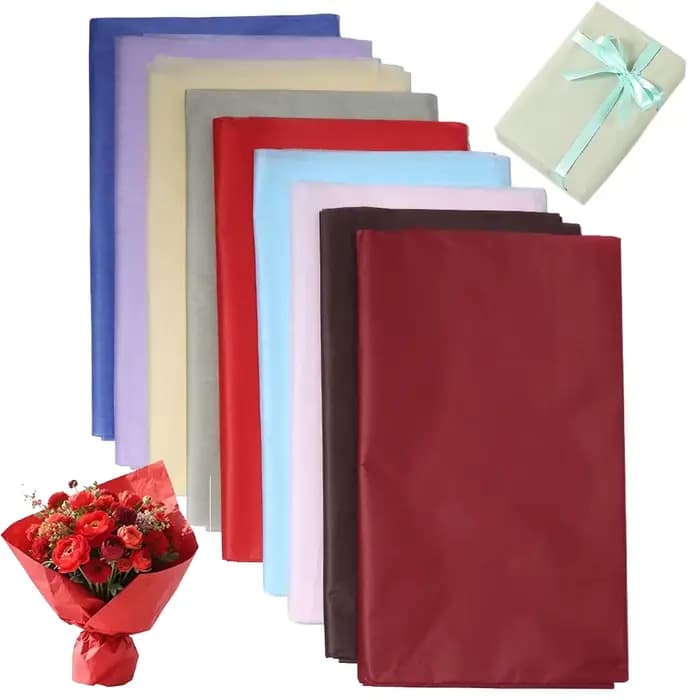 20 feuilles/sac 50x70cm Papiers de soie colorés pour emballage de vin, papier artisanal pliable DIY, fournitures d'emballage pour fêtes, mariages et décoration intérieure