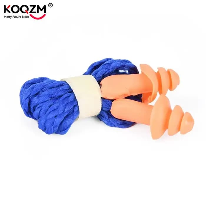 Bouchons d'oreille en silicone souple avec cordon, protection auditive réutilisable, réduction du bruit, cache-oreilles, 10 pièces