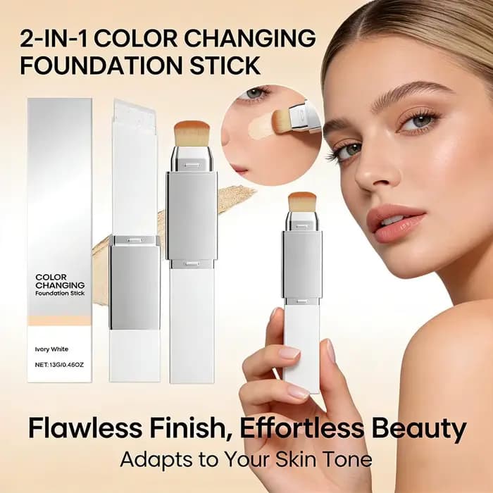 Fond de teint liquide 2 en 1, léger, hydratant, éclaircissant, changeant de couleur, pour tous les types de peau, maquillage de base