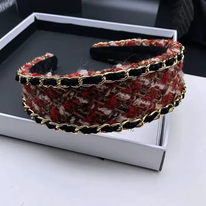 Serre-tête rouge de style européen et américain avec pinces à cheveux et bandeaux, coiffe haute pour femme, pour coiffure pressée et lavage du visage