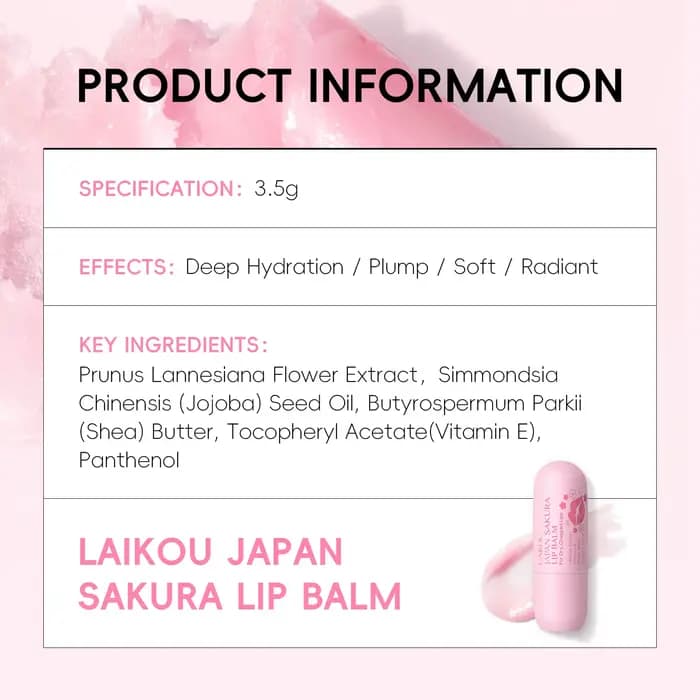 Baume à lèvres LAIKOU Sakura