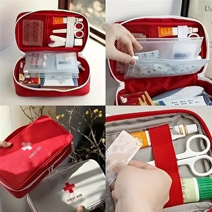 Trousse de premiers secours, sac de survie d'urgence, sac à main Durable pour traumatologie, fourre-tout de sauvetage Compact, sac de rangement de médicaments Portable