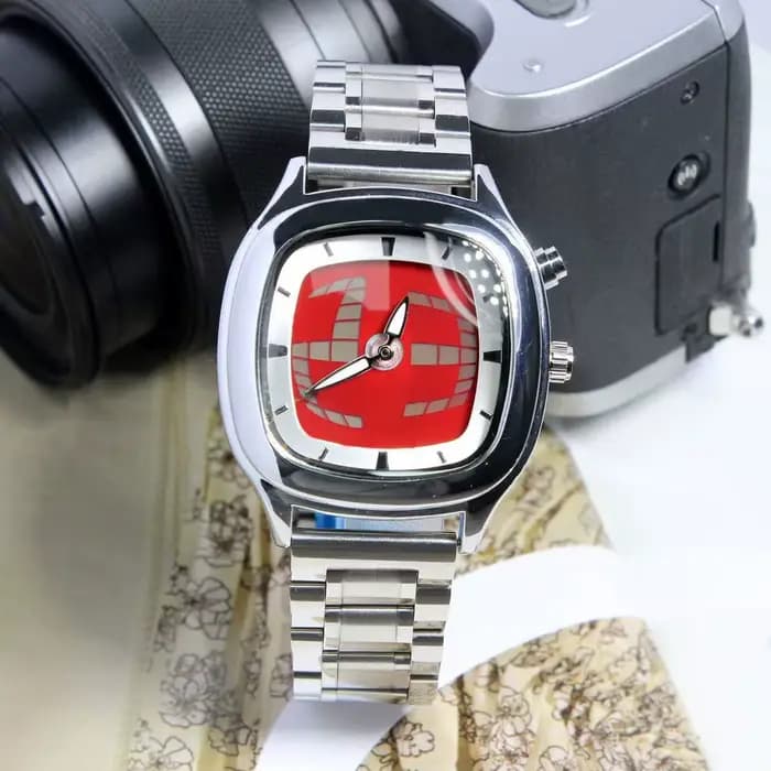 Montre en quartz rouge, couleur carrée, style Y2K, affichage à aiguilles et numérique, double affichage, acier, personnalisable, montres tendance pour hommes, design dynamique, montre de business