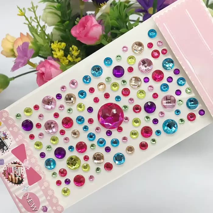 Nouveaux autocollants sur le visage strass maquillage brillant