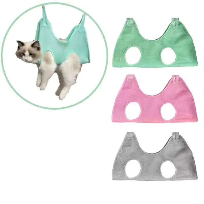Sac fixe anti-rayures pour toilettage des ongles, sac fixe pour bain, sac de retenue, hamac de beauté pour animaux de compagnie, fournitures suspendues pour animaux de compagnie