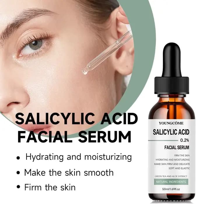 Sérum visage raffermissant 30 ml/50 ml, riche en acide salicylique, acide hyaluronique, vitamines C adapté à tous types de peau, effet raffermissant
