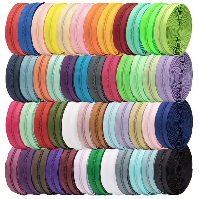 1SET, 50 couleurs peuvent être sélectionnés, 5 # fermeture éclair en nylon. Convient pour le bricolage, comme vêtements, sacs, textiles pour la maison, etc.