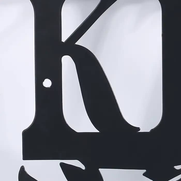 Panneaux artistiques en métal avec lettres noires pour cuisine, décoration murale, Plaque rustique découpée, porte de cuisine, salle à manger, décoration de maison