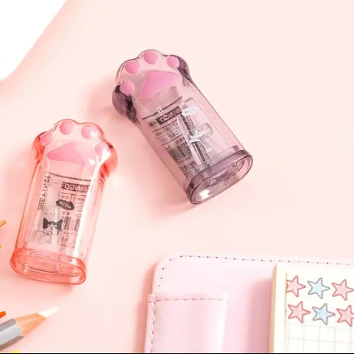 Taille-crayon en forme de patte de chat Kawaii, papeterie cadeau pour enfants, fournitures scolaires mignonnes, papeterie coréenne