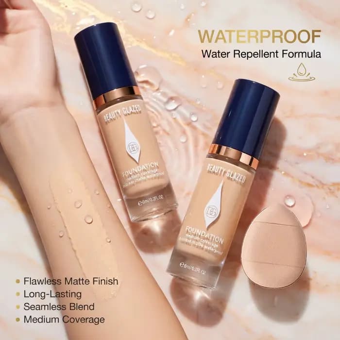 Ensemble de maquillage pour le visage : 2 fonds de teint mats + 1 éponge