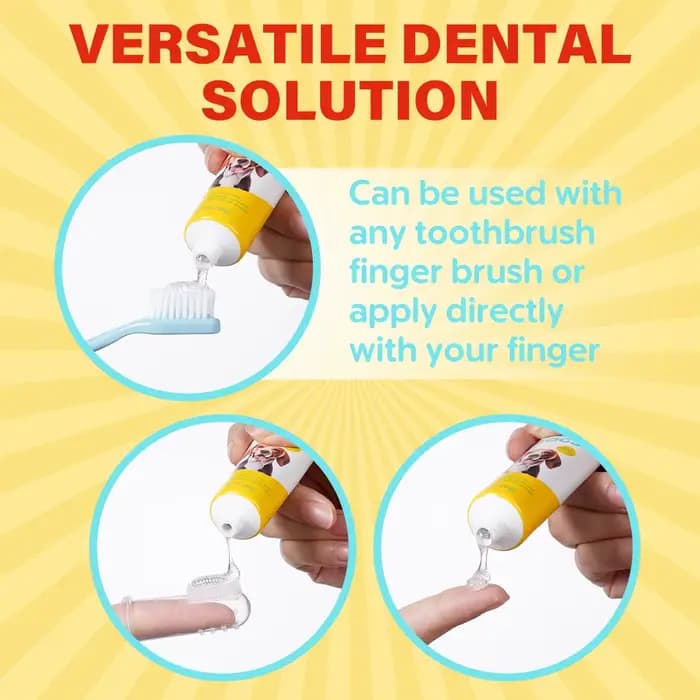 Kit de soins dentaires pour chiens et chats, dentifrice au lait, brosse à dents, nettoyage en profondeur, rafraîchit l'haleine, réduit la plaque dentaire, soins bucco-dentaires pour toutes les races