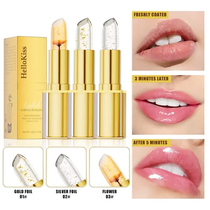 Hellokiss Crystal – rouge à lèvres pétale qui change de couleur pour femmes