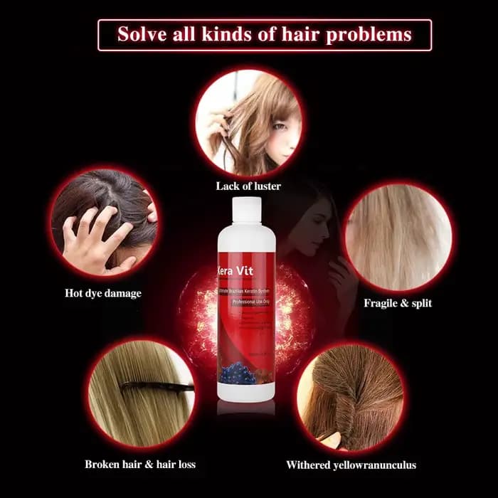 KeraVit-Meilleur produit pour lisser les cheveux, 500 brésilien, KerBrian pour le bain, traitement des cheveux bouclés, 8% ml