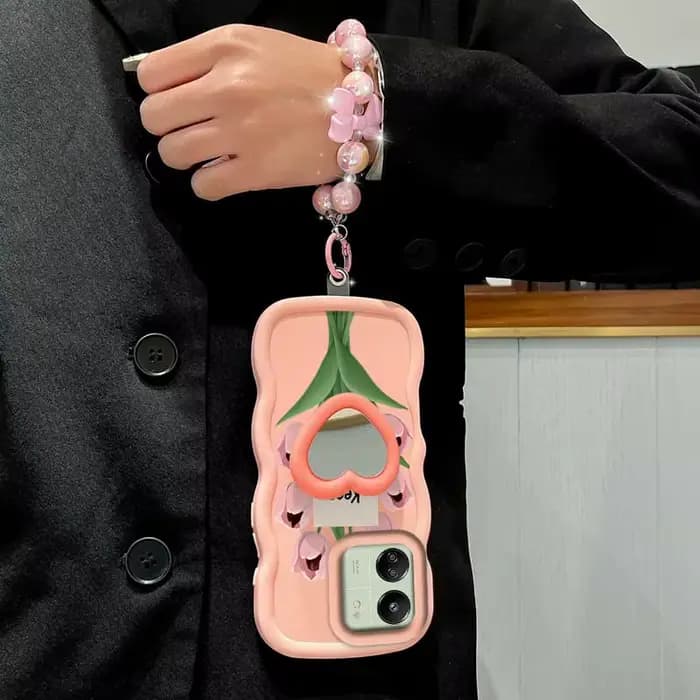 3 pièces (Coque de téléphone + cordon + support) pour Redmi 13C/14R/15C/13/14C