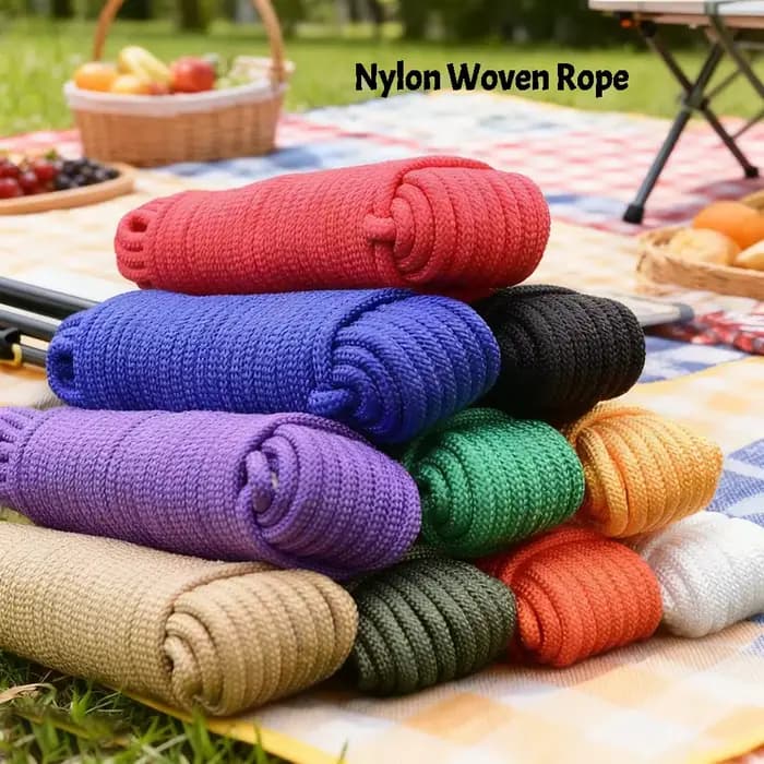 Corde domestique de 8 mm de large et de 10 m de long, solide à noyau unique, adaptée au camping et à la randonnée en plein air