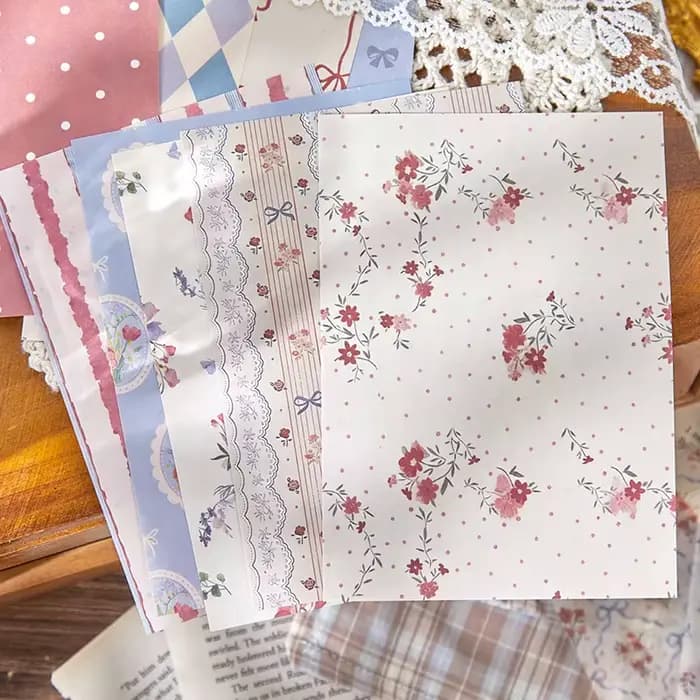 Papier de scrapbooking texturé champêtre délicat, papier washi à carreaux macaron pour fond de journal et collage, cadeaux parfaits