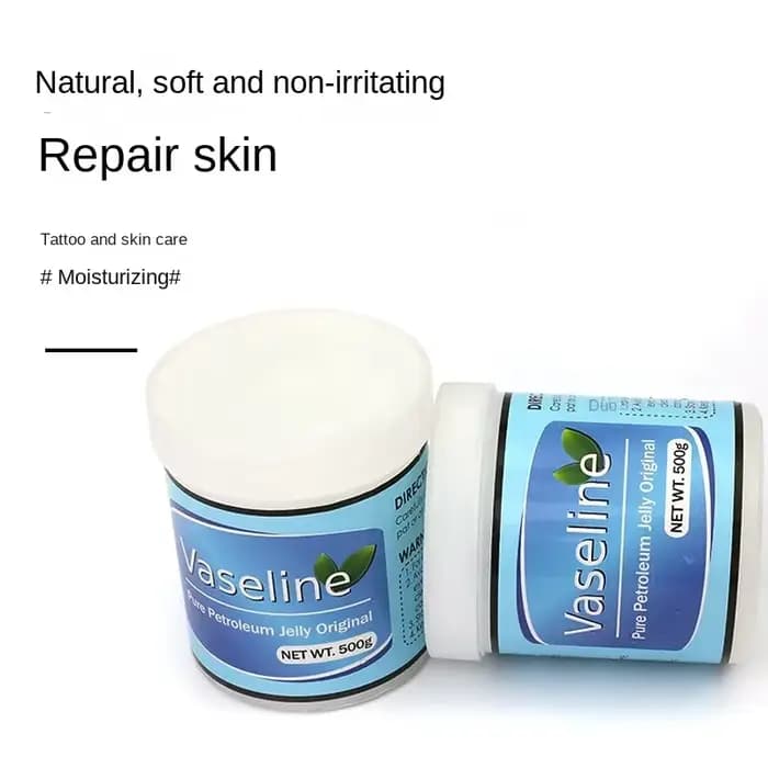 Vaseline Tatouage Classique Pratique 500g Bouteille Blanche pour Lubrification Cutanée et Coloration Auxiliaire Tatouage
