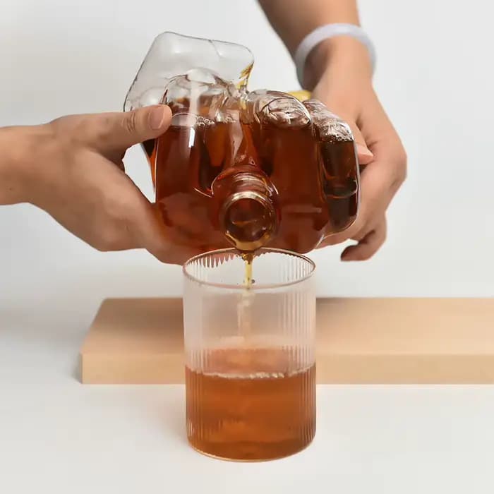 Carafe en verre 1000 ml en forme de doigt d'honneur pour vin rouge, whisky, vodka, décoration créative pour bar, maison, cuisine, cave à vin