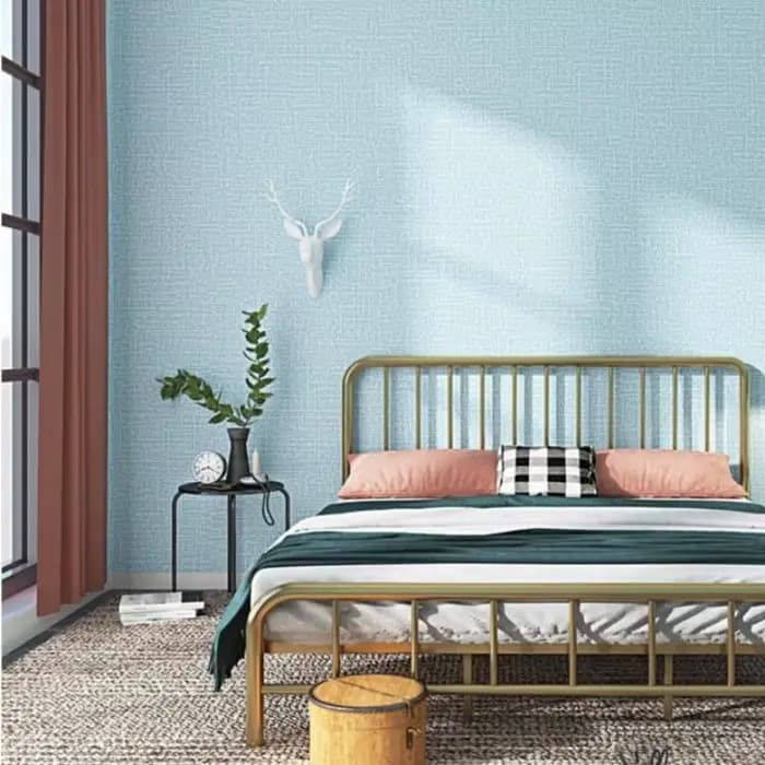 Autocollant mural auto-adhésif 3D en mousse de lin, 50cm, PVC, couleur unie, épais, imperméable, papier peint de rénovation murale de fond