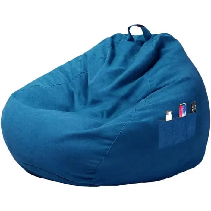 Grande housse de canapé paresseux en lin, siège inclinable, coussin de pouf, 100x120 Cm, sans remplissage, accessoire de meubles de maison confortable
