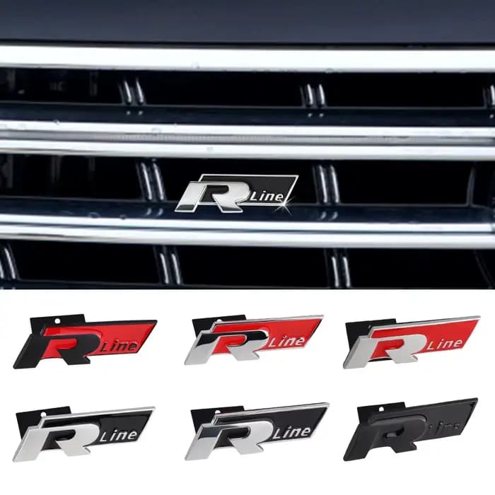 Autocollant 3D Rline Logo pour calandre avant et coffre de voiture, pour Volkswagen Golf Polo Passat B8 T4 T5 T-roc Jetta Tiguan Touran Tcross B6