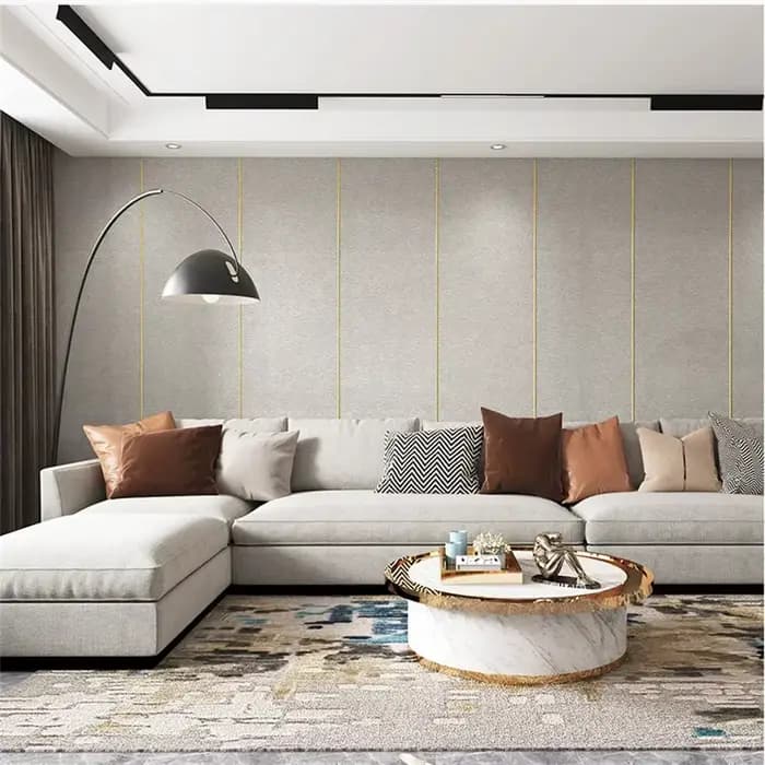 Lin 3D mousse auto-adhésive PVC couleur unie épaissi imperméable fond mur rénovation papier peint stickers muraux décor à la maison