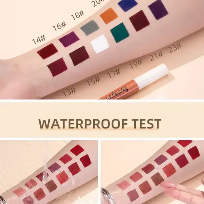 QIBEST 24 couleurs mat liquide rouge à lèvres imperméable longue durée velours