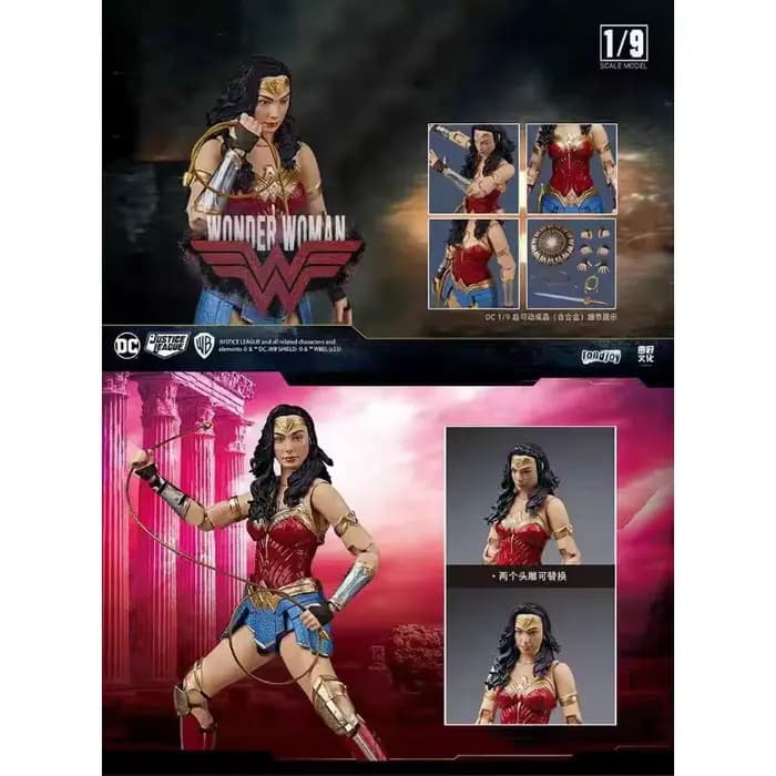 Figurines d'Anime Originales Fondjoy DC Justice League WONDER WOMAN/BATMAN/SUPERMAN/JOKER/HARLEY QUINN/CYBORG Collection de Modèles de Jouets