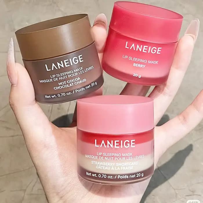 Masque Lèvres Repulpant Laneige Gummy Bear Vanille Fraise, Gloss Hydratant, Huile à Lèvres, Baume Exfoliant Quotidien