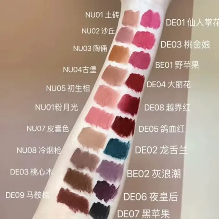 Kaleidos Goth Lipstick Matte Soft Moist Nude Lip Mud Cream Black Red High Pigment Smoky Non-stick Cup Lasting Lip Makeup