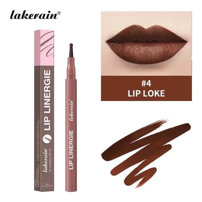 Lakerain – crayon à lèvres Flexible, pointe en feutre, longue durée, imperméable, sans transfert ni