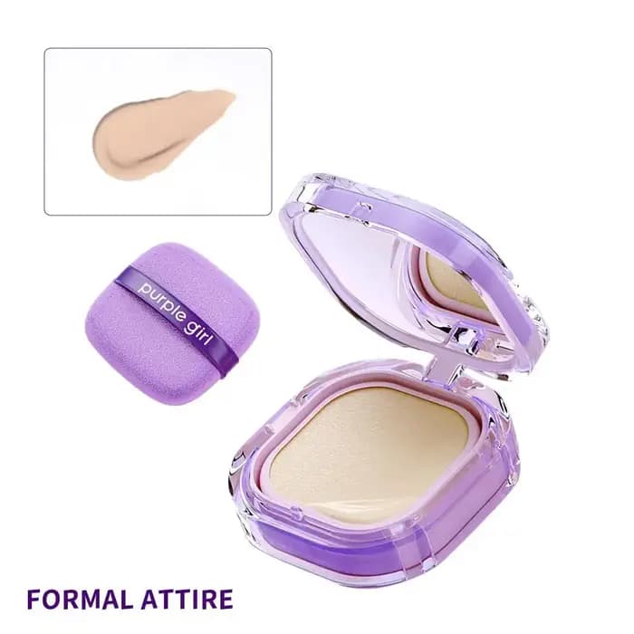 Fond de Teint Liquide Éclaircissant Violet pour Femme avec Coussin d'Air