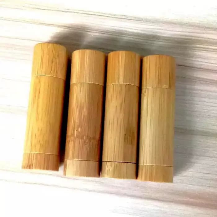 Lot de 10 tubes vides en bambou de 5g pour brillant à lèvres
