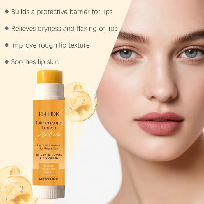 Baume à lèvres au curcuma et au citron hydratant et apaisant