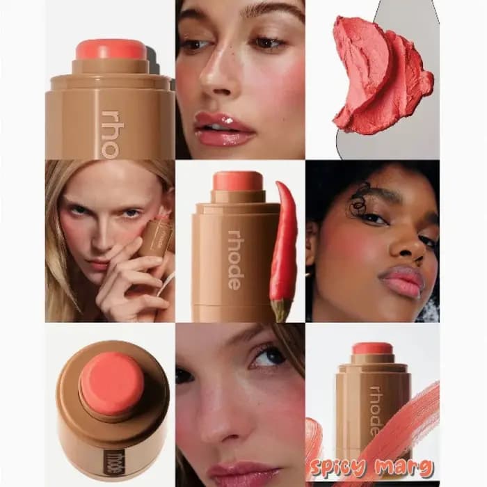 Rhode Cheek Ribbon Lip Gloss Moistured Blush Stick Waterproof Easy Color Rouge Silky Smooth Blusher Cream Matte Contour Makeup