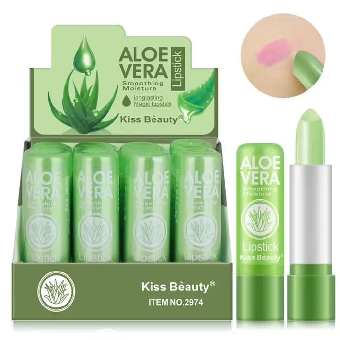 12 pièce/ensemble 3.5g couleur changeante teinté baume à lèvres rouge à lèvres Aloe Vera rouge à lèv