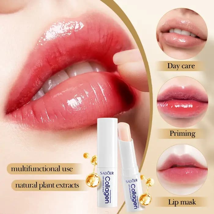 SADOER collagène baume à lèvres réparation nourrissant hydratant rouge