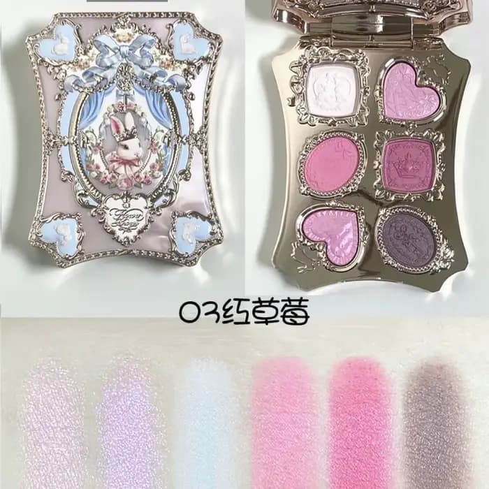 Flowerkaren fraise Cupidon Collection Palette de teint du visage Blush fard à paupières surligneur fleur savoir