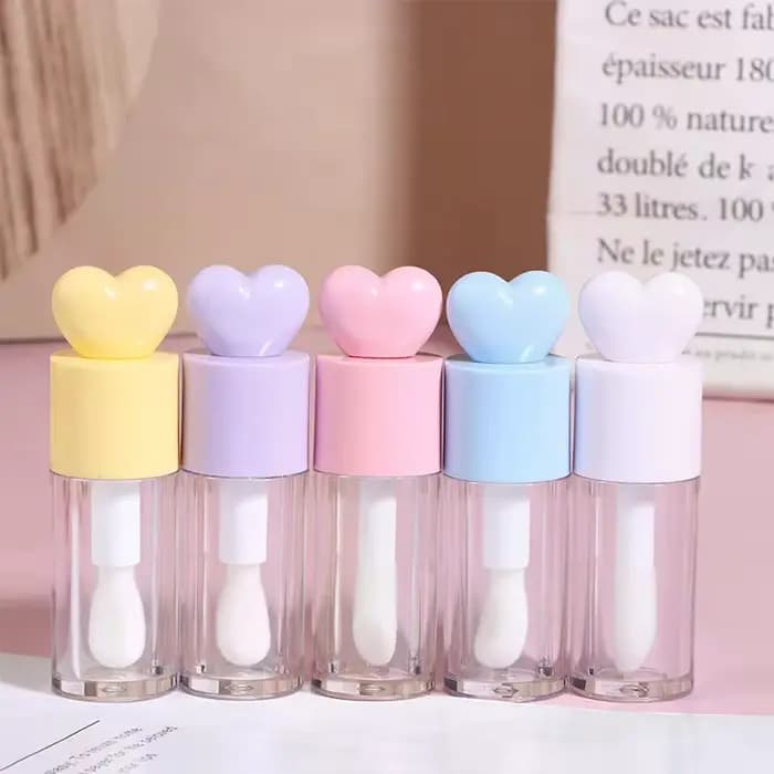 Tubes de baume à lèvres cylindriques vides et transparents de 4ml