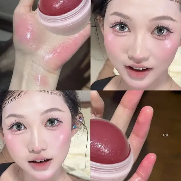 Boules de fard à joues rouge à haute teneur en pigments