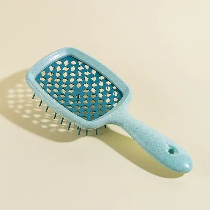 Peignes à coussin d'air à dents larges, brosse à cheveux pour Massage du cuir chevelu, paille de blé