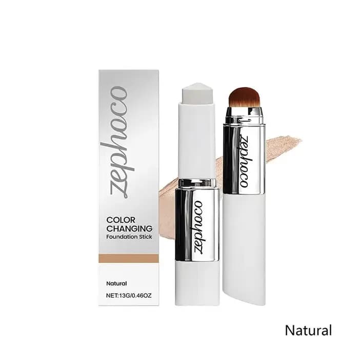 Bâton de fond de teint à couleur changeante, Base de maquillage coréenne, correcteur à haute couverture, couleur chair naturelle, 2 en 1